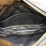 シャネル CHANEL マトラッセカメラケース A91796 メタリックブルー キャビア レディース ショルダーバッグ