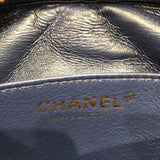 シャネル CHANEL マトラッセカメラケース A91796 メタリックブルー キャビア レディース ショルダーバッグ