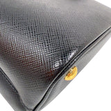 プラダ PRADA パニエ 1BA212 ブラック　ゴールド金具 サフィアーノレザー レディース ショルダーバッグ