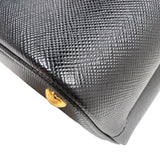 プラダ PRADA パニエ 1BA212 ブラック　ゴールド金具 サフィアーノレザー レディース ショルダーバッグ