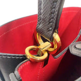 プラダ PRADA パニエ 1BA212 ブラック　ゴールド金具 サフィアーノレザー レディース ショルダーバッグ