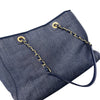 シャネル CHANEL ドーヴィル　チェーントートMM A67001 ネイビー デニム　GD金具　 レディース ハンドバッグ