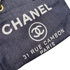 シャネル CHANEL ドーヴィル　チェーントートMM A67001 ネイビー デニム　GD金具　 レディース ハンドバッグ