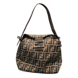 フェンディ FENDI ズッカマンマバケットバッグ ブラウン ジャガードキャンバス/レザー レディース ショルダーバッグ