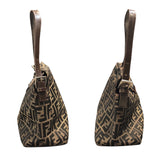 フェンディ FENDI ズッカマンマバケットバッグ ブラウン ジャガードキャンバス/レザー レディース ショルダーバッグ