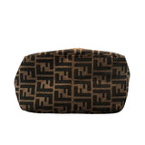 フェンディ FENDI ズッカマンマバケットバッグ ブラウン ジャガードキャンバス/レザー レディース ショルダーバッグ