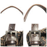 フェンディ FENDI ズッカマンマバケットバッグ ブラウン ジャガードキャンバス/レザー レディース ショルダーバッグ