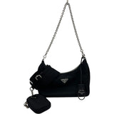 プラダ PRADA Re‐Edition 2005バッグ 1BH204 ブラック/SV金具 ナイロン レディース ショルダーバッグ