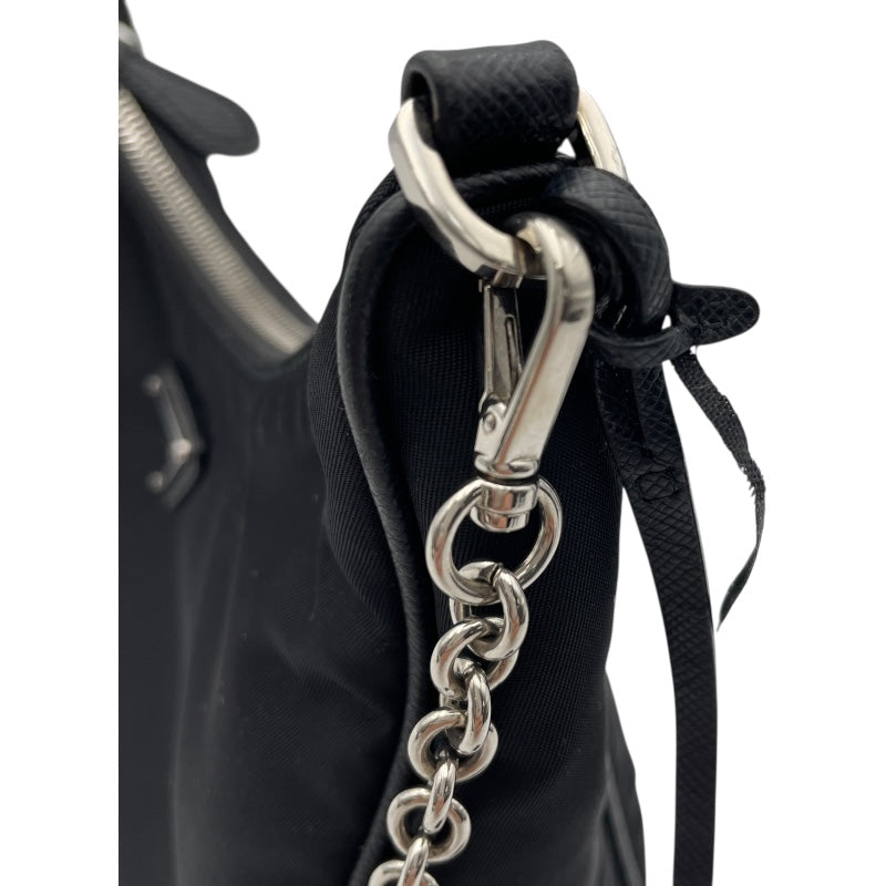 PRADA ブラック ナイロン ショルダーバッグ プラダ PRADA Re‐Edition 2005バッグ 1BH204 ブラック/SV金具 ナイロン