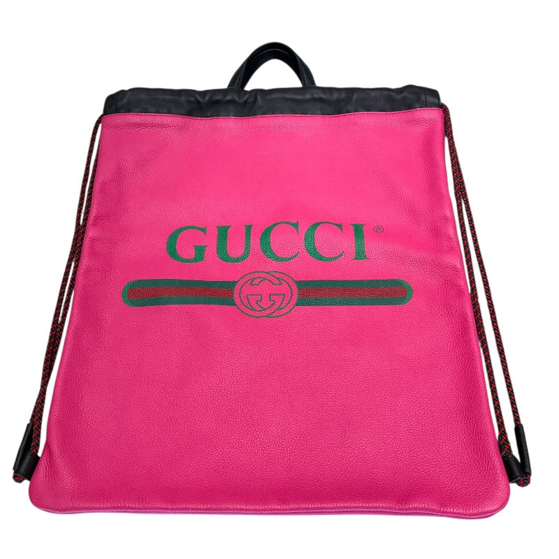 グッチ GUCCI ロゴプリント ドローストリングナップサック 516639