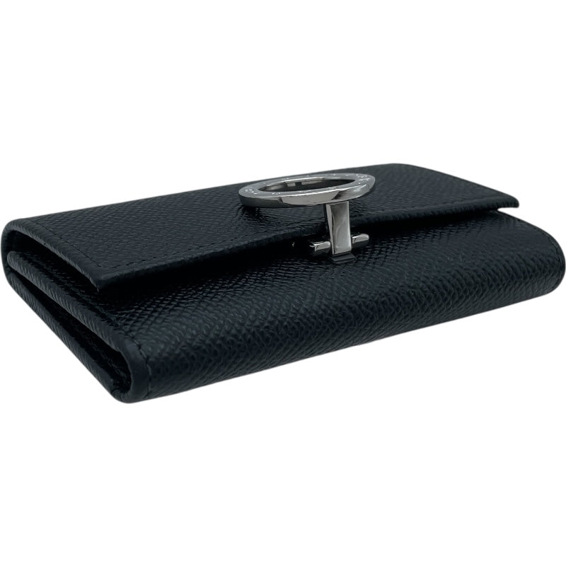 未使用 BVLGARI メンズ 6連 レザーキーケース ブラック キーホルダー ブルガリ BVLGARI 6連キーケース 30422 ブラック レザー メンズ キー
