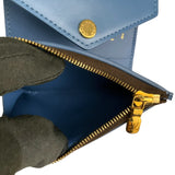 ルイ・ヴィトン LOUIS VUITTON ポルトフォイユ・ゾエ M63881 ブラウン×ブルー モノグラムキャンバス ユニセックス 二つ折り財布