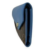 ルイ・ヴィトン LOUIS VUITTON ポルトフォイユ・ゾエ M63881 ブラウン×ブルー モノグラムキャンバス ユニセックス 二つ折り財布