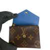 ルイ・ヴィトン LOUIS VUITTON ポルトフォイユ・ゾエ M63881 ブラウン×ブルー モノグラムキャンバス ユニセックス 二つ折り財布