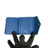 ルイ・ヴィトン LOUIS VUITTON ポルトフォイユ・ゾエ M63881 ブラウン×ブルー モノグラムキャンバス ユニセックス 二つ折り財布