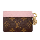 ルイ・ヴィトン LOUIS VUITTON ポルト カルト･LV チャーム M82739 ブラウン　ゴールド金具 モノグラム レディース カードケース