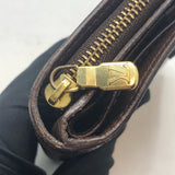 ルイ・ヴィトン LOUIS VUITTON コンパクト・ジップ N61668 ダミエ ダミエ ユニセックス 二つ折り財布