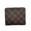 ルイ・ヴィトン LOUIS VUITTON コンパクト・ジップ N61668 ダミエ ダミエ ユニセックス 二つ折り財布