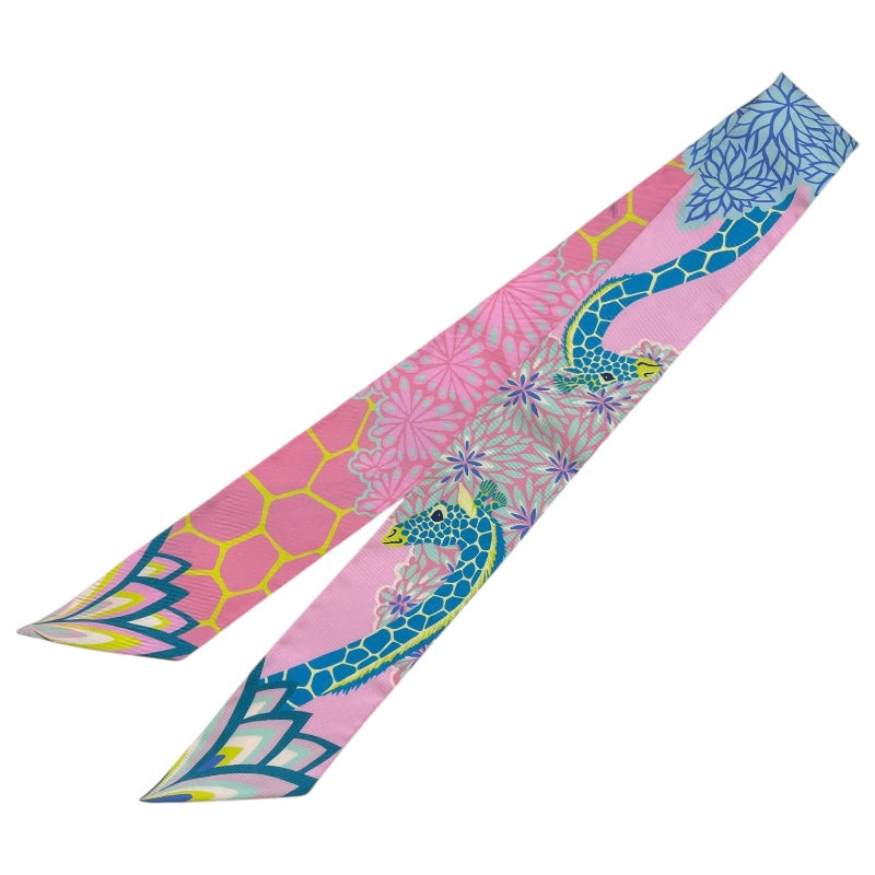 エルメス HERMES ツイリー THE THREE GRACES ピンク シルク レディース