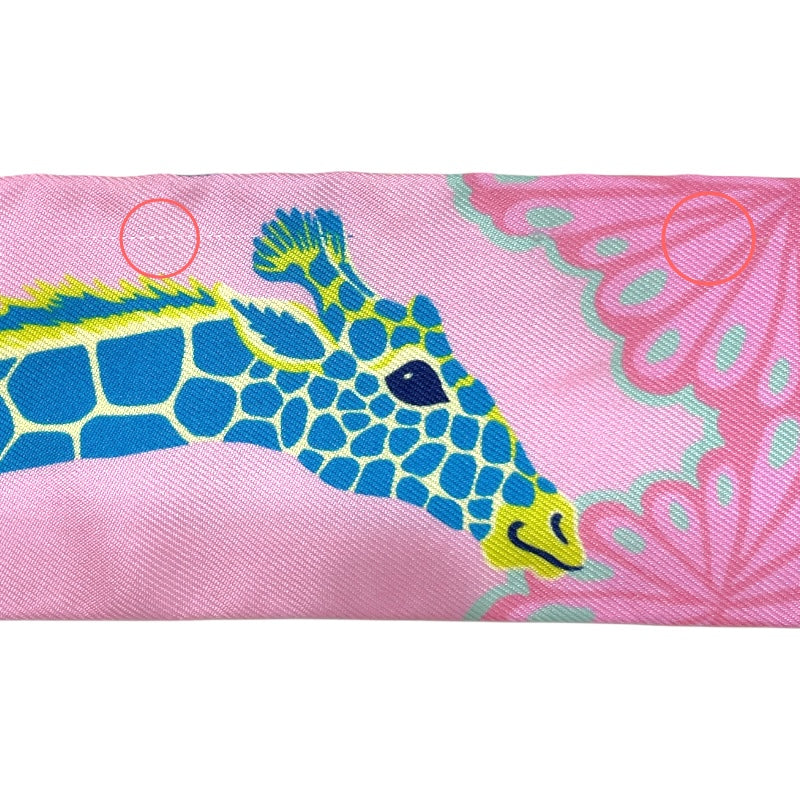 エルメス HERMES ツイリー THE THREE GRACES ピンク シルク レディース