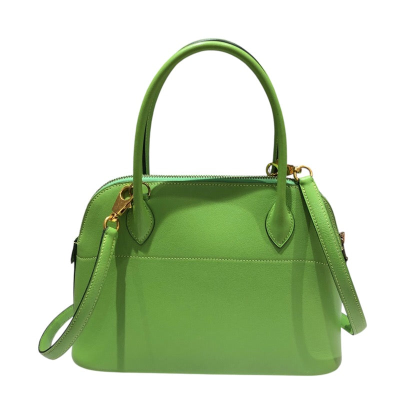 エルメス HERMES ボリード27 □C刻 アップルグリーン GD金具 ガリバー