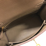 エルメス HERMES ケリー25 K刻 エトゥープ ゴールド金具 トゴ レディース ハンドバッグ