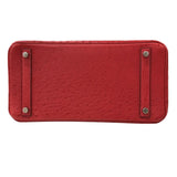 エルメス HERMES バーキン30 □M刻印 ルージュヴィフ シルバー金具 オーストリッチ レディース ハンドバッグ