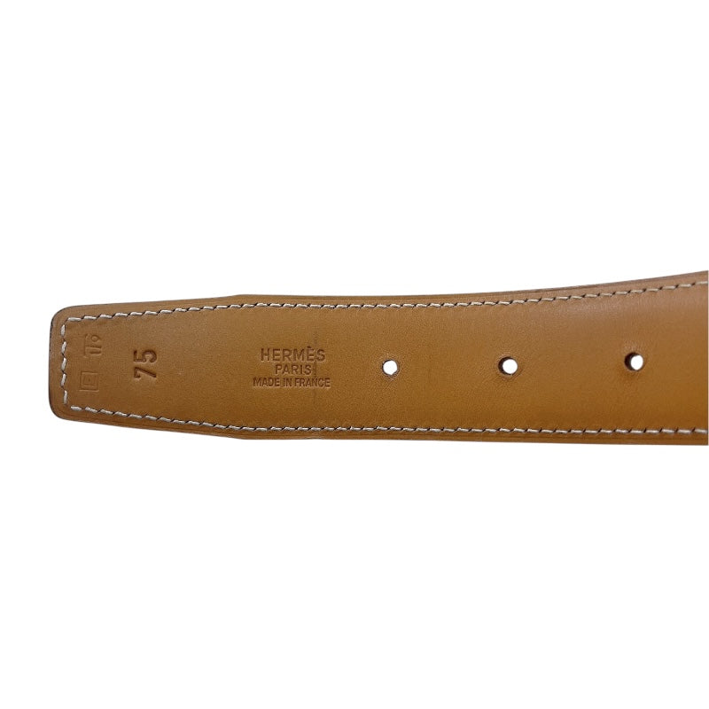 エルメス HERMES コンスタンスベルト 75cm □E刻 ブラック×ナチュラル