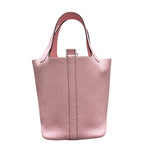 エルメス HERMES ピコタンロックPM W刻印 ローズサクラ×SV金具 トリヨンクレマンス レディース ハンドバッグ