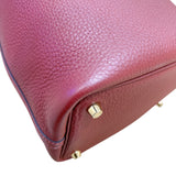 エルメス HERMES ピコタンロックMM W刻印 ルージュアッシュ/ゴールド金具 トリヨン レディース ハンドバッグ