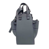 ロエベ LOEWE ハンモック ドローストリングミニ A538V07X15 グレー×GD金具 ペプルカーフ レディース ショルダーバッグ