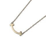 ティファニー TIFFANY＆CO Tスマイルネックレスミニ ピンクゴールド Au750 ジュエリー