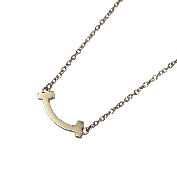 ティファニー TIFFANY＆CO Tスマイルネックレスミニ ピンクゴールド