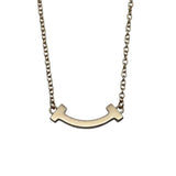 ティファニー TIFFANY＆CO Tスマイルネックレスミニ ピンクゴールド Au750 ジュエリー