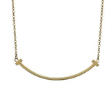 ティファニー TIFFANY＆CO Tスマイルスモールネックレス ゴールド Au750 ジュエリー