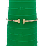 ティファニー TIFFANY＆CO Tワイヤーブレス ピンクゴールド Au750 ジュエリー