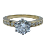 ティファニー TIFFANY＆CO チャネルセッティングダイヤリング ゴールドxプラチナ Pt950/750 ジュエリー