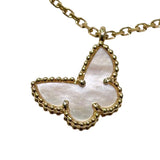 ヴァンクリーフ＆アーペル Van Cleef & Arpels スウィートアルハンブラパピヨンネックレス ゴールド Au750 マザー ジュエリー