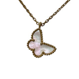 ヴァンクリーフ＆アーペル Van Cleef & Arpels スウィートアルハンブラパピヨンネックレス ゴールド Au750 マザー ジュエリー