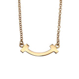 ティファニー TIFFANY＆CO Tスマイルネックレスミニ ピンクゴールド Au750 ジュエリー