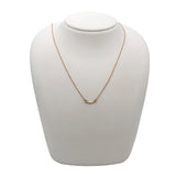 ティファニー TIFFANY＆CO Tスマイルネックレスミニ ピンクゴールド Au750 ジュエリー