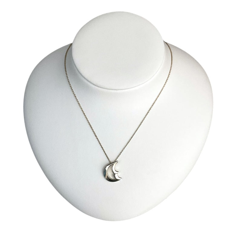 ティファニー TIFFANY＆CO ｸﾚｾﾝﾄﾑｰﾝﾈｯｸﾚｽ シルバー SV アクセサリー