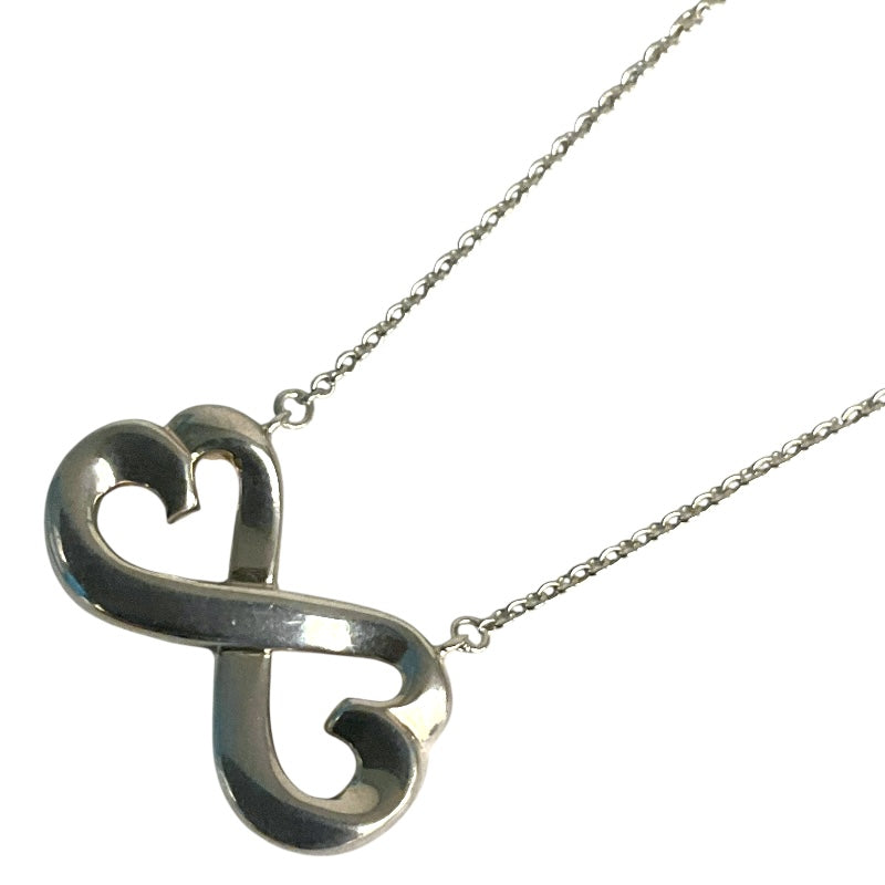 ティファニー TIFFANY＆CO ﾀﾞﾌﾞﾙﾗﾋﾞﾝｸﾞﾊｰﾄﾈｯｸﾚｽ シルバー SV925