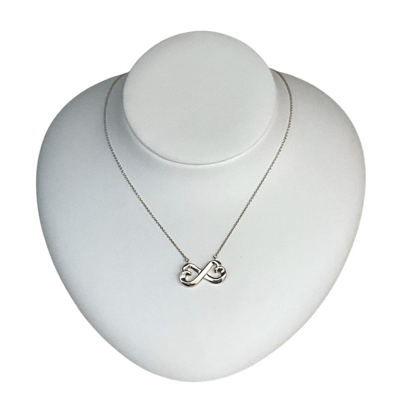 Tiffany & Co. シルバー ネックレス ティファニー TIFFANY＆CO ﾀﾞﾌﾞﾙﾗﾋﾞﾝｸﾞﾊｰﾄﾈｯｸﾚｽ シルバー SV925