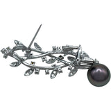 タサキ TASAKI ブローチ ホワイトゴールド K18WG/パール/ダイヤモンド ジュエリー