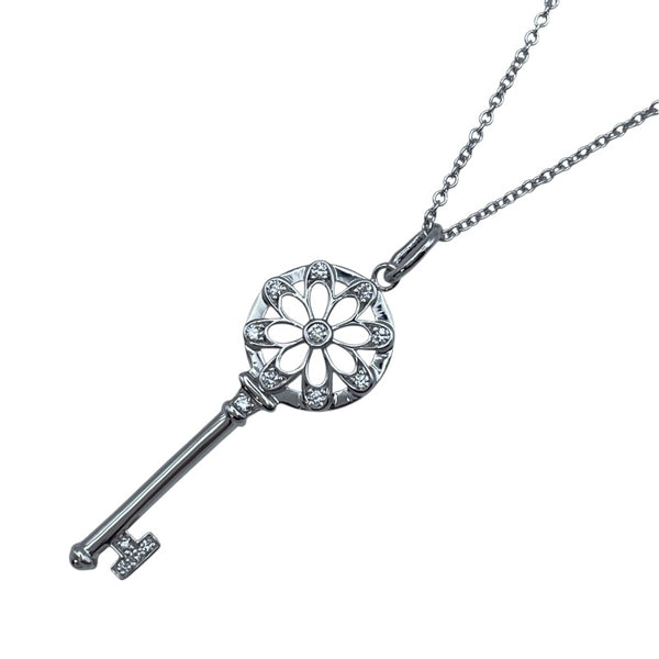 ティファニー TIFFANY＆CO フローラルキーネックレス ホワイトゴールド