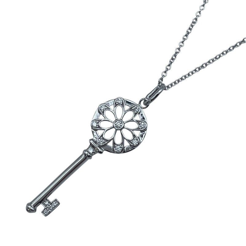 ティファニー TIFFANY＆CO フローラルキーネックレス ホワイトゴールド