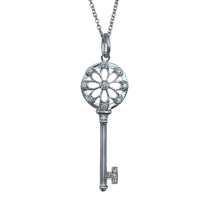 ティファニー TIFFANY＆CO フローラルキーネックレス ホワイトゴールド
