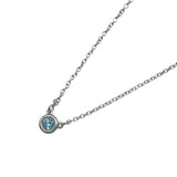 ティファニー TIFFANY＆CO バイザヤードネックレス シルバー 925 アクアマリン ジュエリー