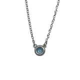 ティファニー TIFFANY＆CO バイザヤードネックレス シルバー 925 アクアマリン ジュエリー